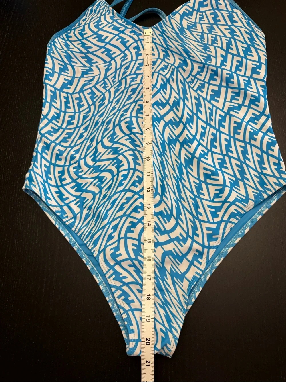 Fendi light blue bathing suit NWOT